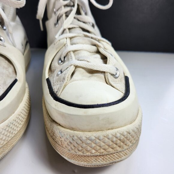 Converse All Star Chuck Taylor Mens 10 1/2 Hi Constructs White Sneakers - Picture 15 of 16